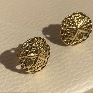 14K Gold Starfish/Sand Dollar Earrings